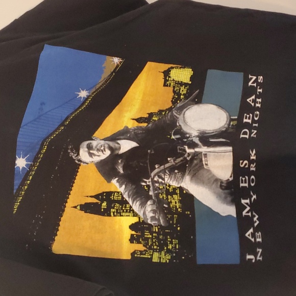 Vintage Single Stitch James Dean New York Nights Mens T-Shirt Size XL Black - Picture 3 of 9